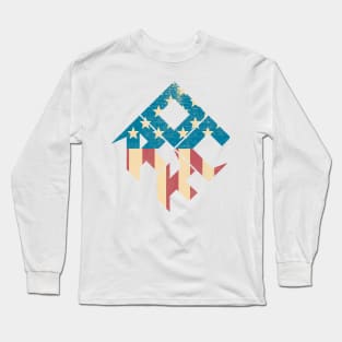 American Flag Rock And Roll Patriotic 4th Of July Premium Long Sleeve T-Shirt